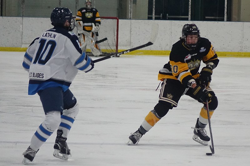 Dalton Andrew had three goals in two games as the Brandon Wheat Kings beat the Norman Northstars 4-1