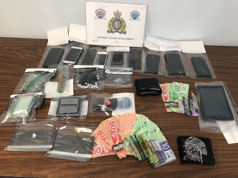 Norway House RCMP arrested eight people after finding crack cocaine, cash and drug paraphernalia whi