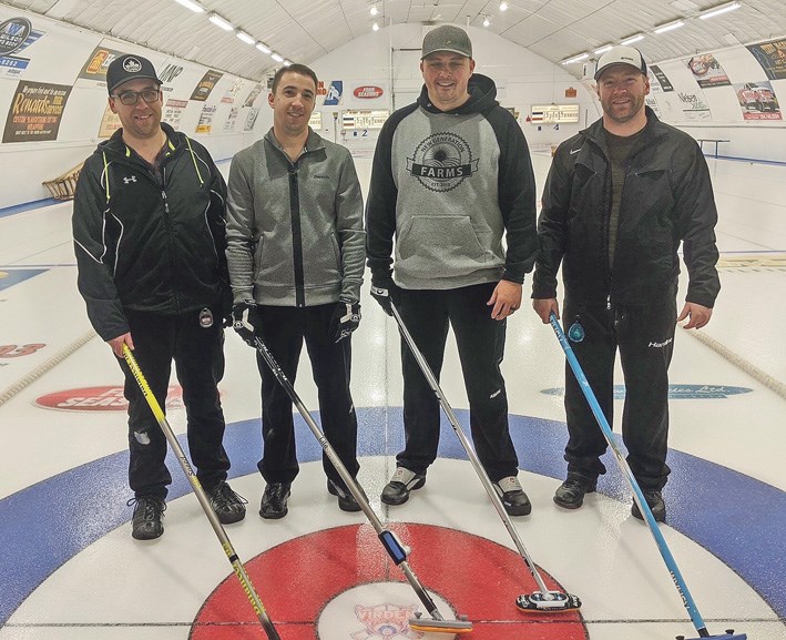 Jay Kinnaird of Virden and his team of Cory Zdan, Chris Manlee, and Tyler Strachan.