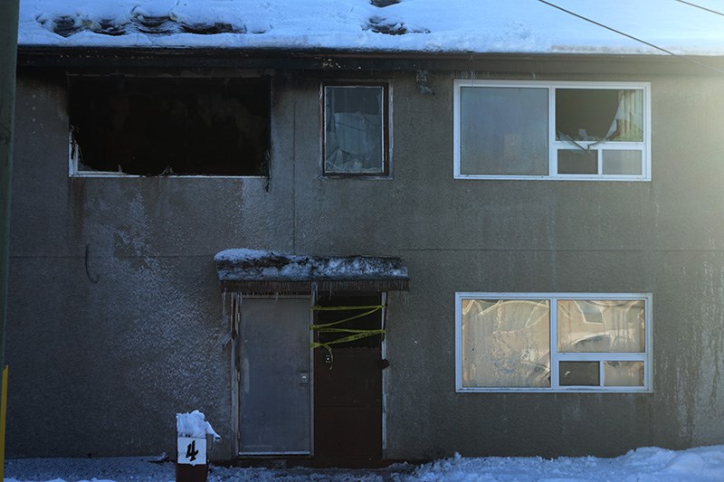 Thompson Fire & Emergency Services responded to a fire at a Fox Bay apartment complex just after midnight Dec. 24. No injuries resulted from the fire, though one person is reported to have jumped from a second floor window to escape.