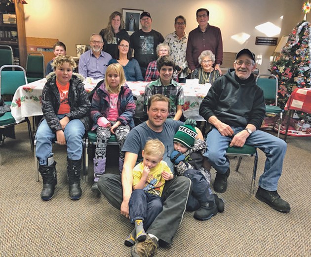 Joyce Braybrook celebrated her 85th birthday with this group of family members. Joyce invited Butch to come and he is included in the picture.
