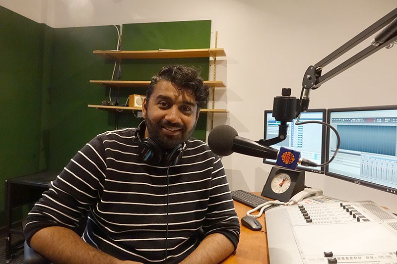 CBC North Country host Ramraajh Sharvendiran, seen here shortly after arrival in Thompson in 2018, i