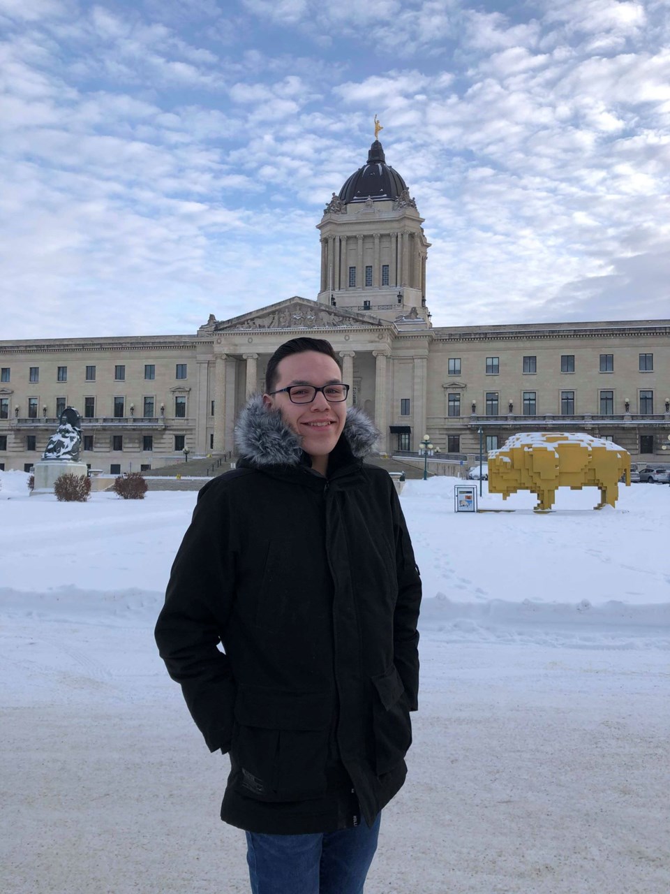 Hunter Beardy of Thompson was one of nine young Manitobans selected to service on the provincial gov