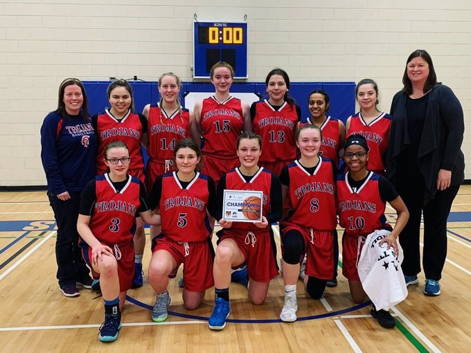 R.D. Parker Collegiate’s senior girls’ basketball team won their third title in as many tournaments and maintained their undefeated streak this season by winning three games in Swan River Feb. 7-8.