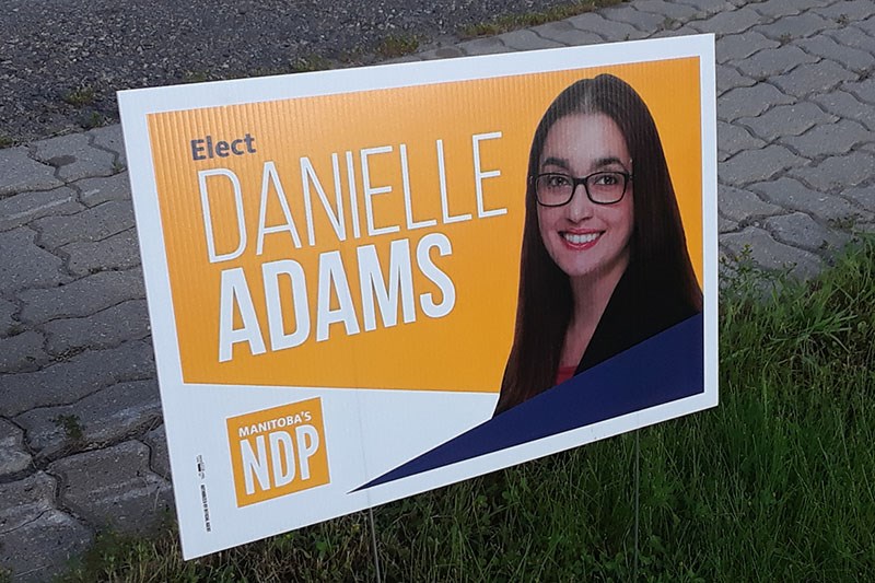 Signs were one of Thompson NDP MLA Danielle Adams’s top three expenses during last years. provincial