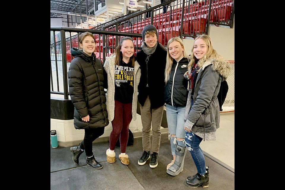 At the Manitoba Open in Virden, (l-r) Charlotte Little (judge), Kylie Holmstrom, Kevin Reynolds (technical panel), Shallen Bear and Hailey Bird.