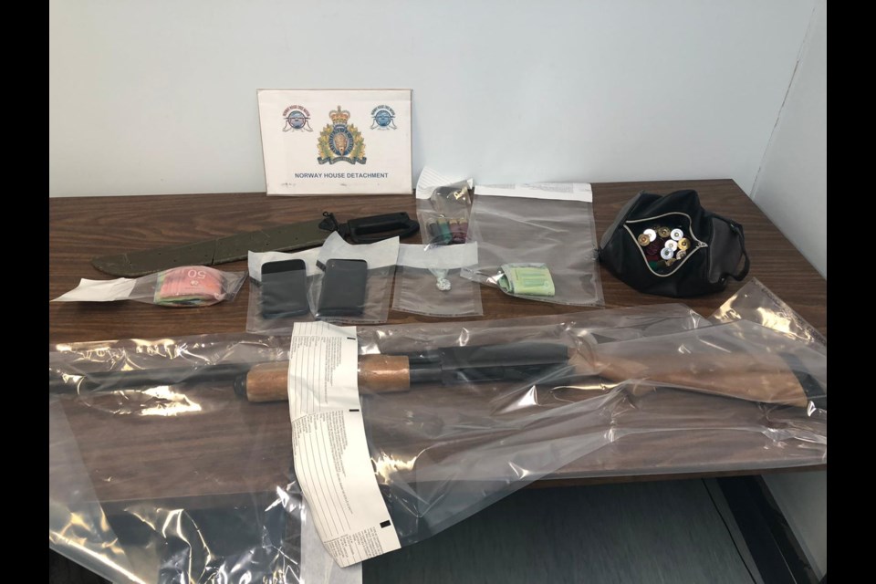 Crack, cash and a loaded shotgun were seized by RCMP during a search of a Norway House residence around 10:30 p.m. April 15.