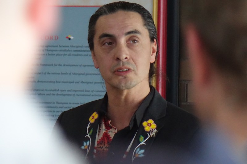 Assembly of Manitoba Chiefs Grand Chief Arlen Dumas, seen here in Thompson March 2, says that three