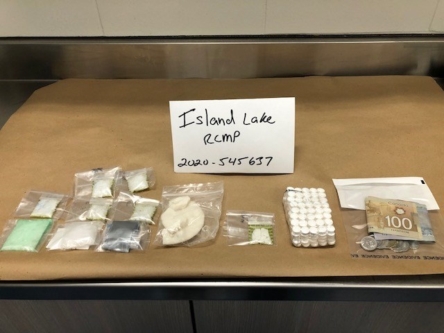 Island Lake RCMP seized methamphetamine, crack cocaine and Percocet from a passenger arriving on a f