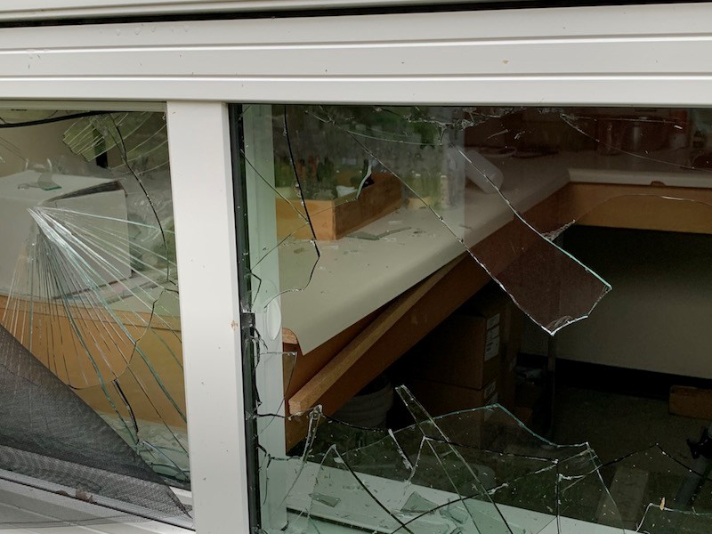 More than 100 windows were broken and 42 computers destroyed during a June 29 break-in at the high school in Cranberry Portage.