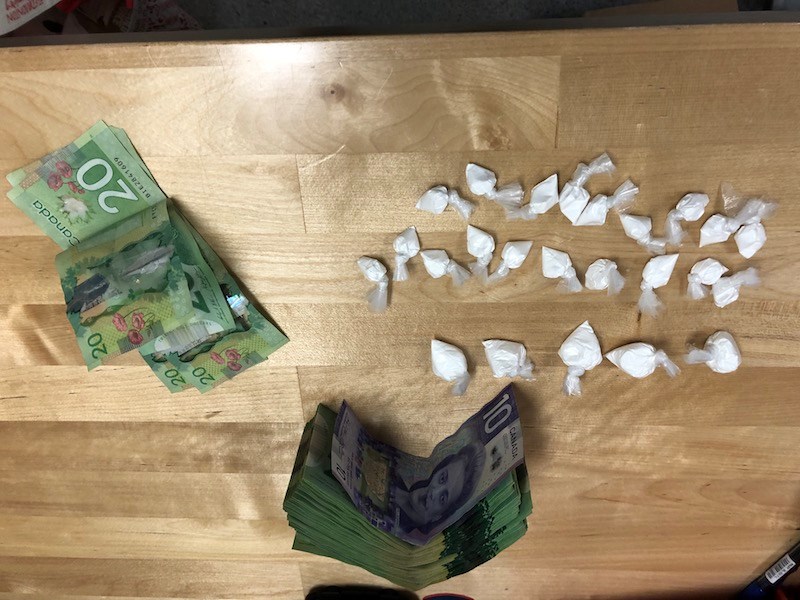 Thompson RCMP seized 32 grams of cocaine and about $2,000 during a July 29 traffic stop that resulte