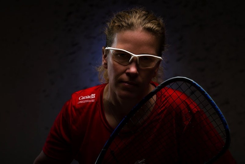 Thompson born and raised racquetball player Jennifer Saunders, who retired from competition last Dec
