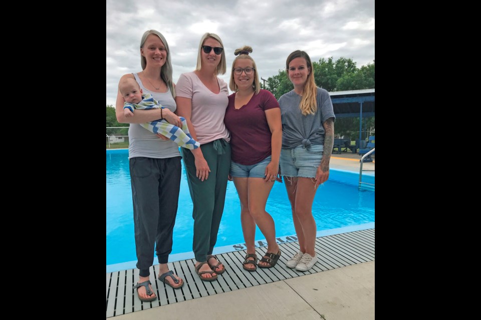Gainsborough Swimming Pool Board: Shayla Reynolds, Kelci Taylor, Brittani Beaudoin and Caitlyn Ryckman.