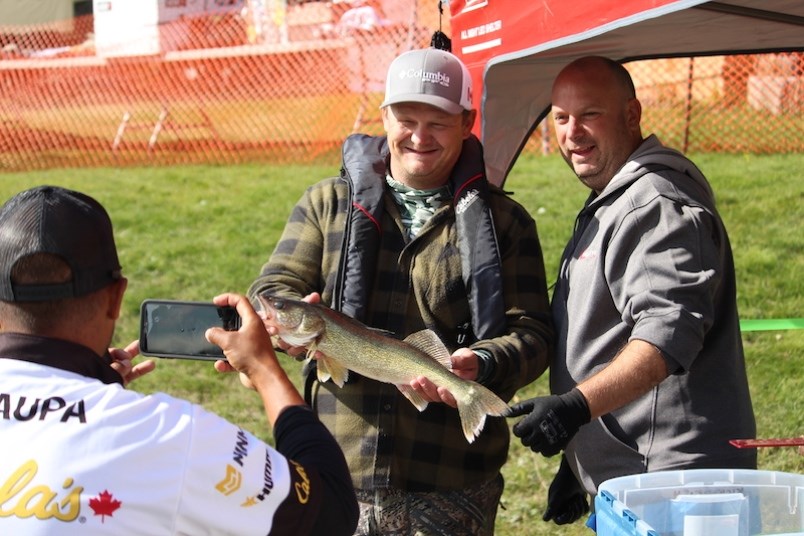 Daryl Murphy, who was half of the winning team at the 2019 Kickerfish Northern Manitoba Walleye Cham