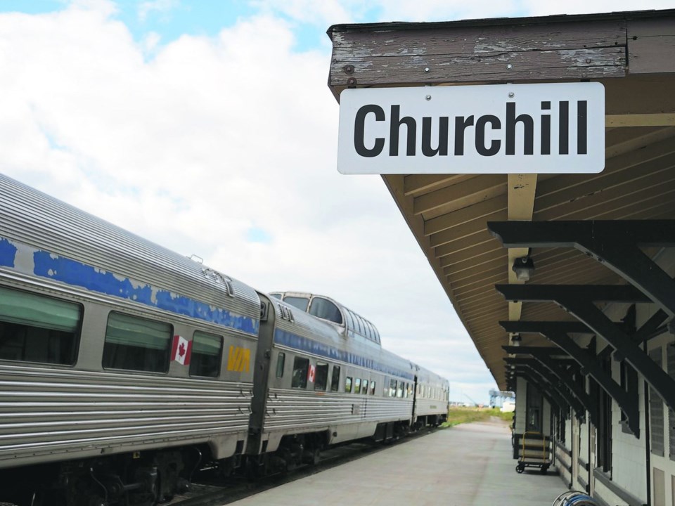 The normally busy Churchill train station platform sits empty on Sept. 1.