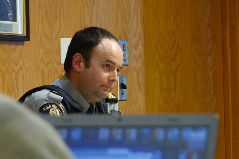 Thompson RCMP acting officer in charge Staff Sgt. Chris Hastie updated city councillors on summer po