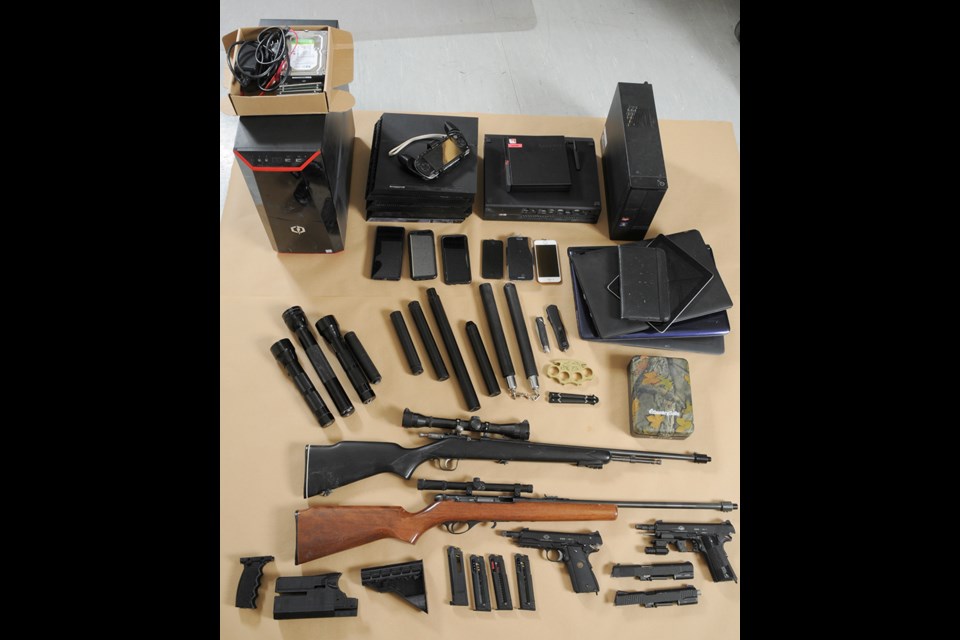 The Pas RCMP seized guns, silencers, 3D printers and gun parts during searches related to suspected illegal gun manufacturing Sept. 1 and Sept. 2.