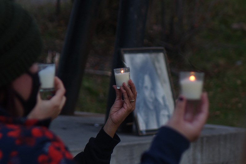 An event to mark the provincial day of awareness and national day of remembrance for missing and murdered Indigenous women and girls in Thompson Oct. 4 included a memorial walk, candlelight vigil, and drumming, dancing and singing performances.