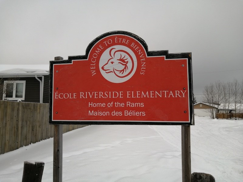 riverside school sign