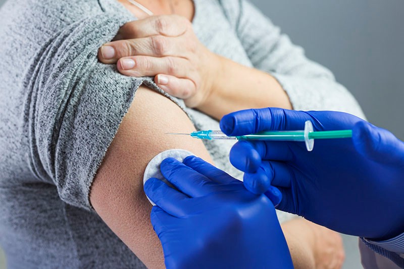 stock needle shot vaccine