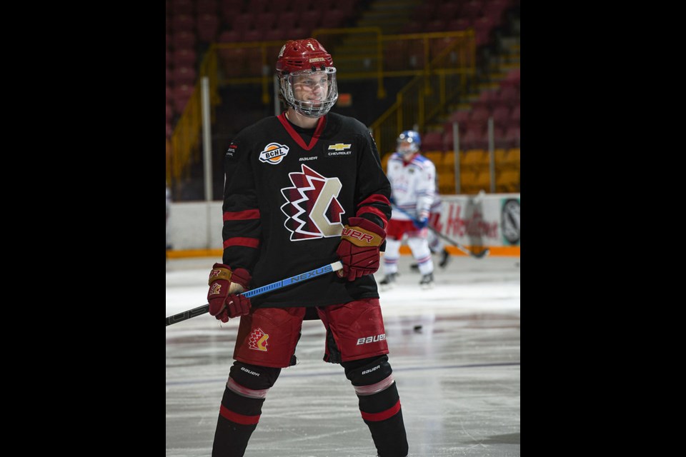 Virden’s Tanner Andrew as a Chilliwack Chief.