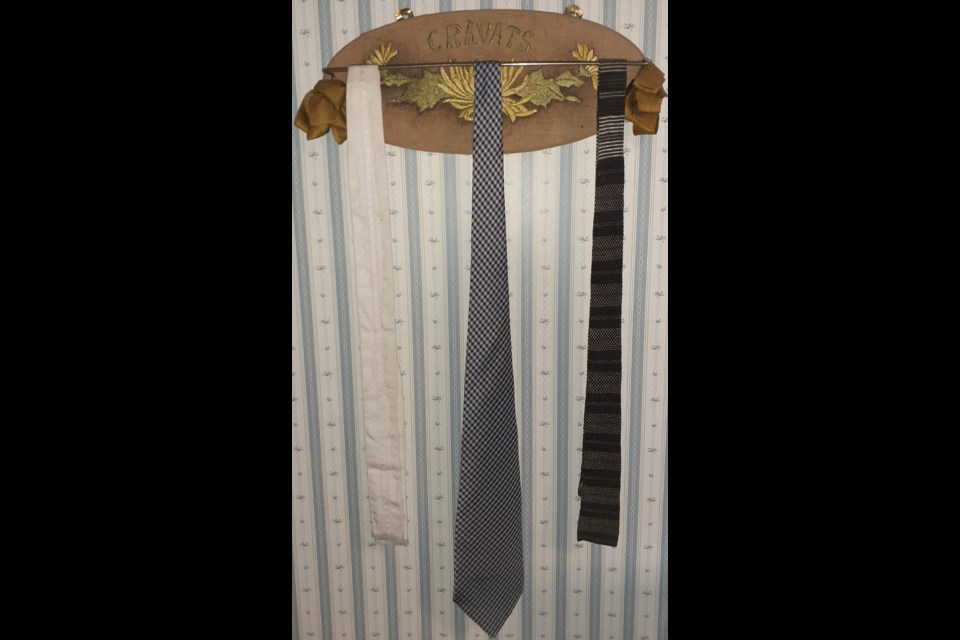 Ties displayed at the museum.
