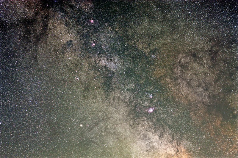 Visible from the countryside, away from all light sources, the Milky Way is the collective glow of b