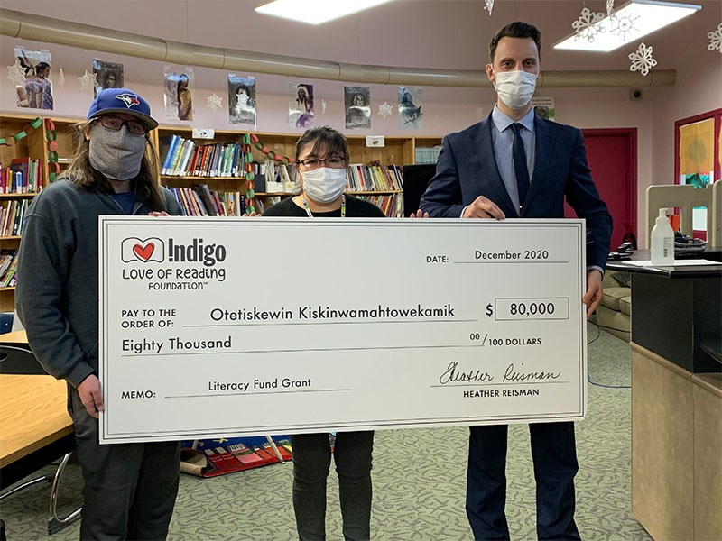 Otetiskewin Kiskinwamahtowekamik school in Nisichawayasihk Cree Nation received an $80,000 literacy