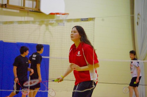 Alyssa campbell zone 11 badminton championships April 25 2015