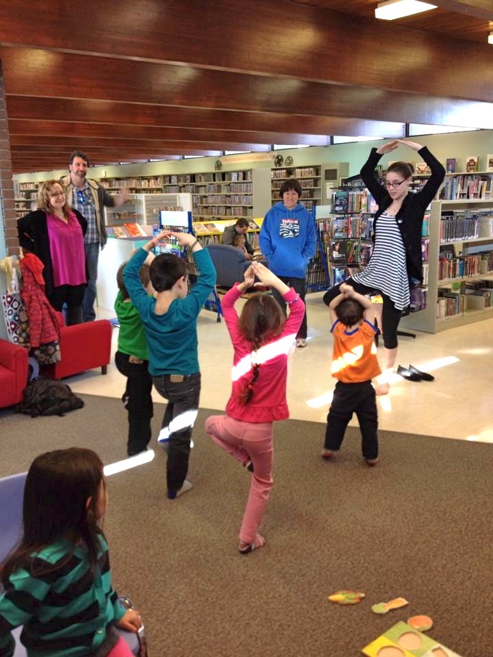 library story time yoga April 2015