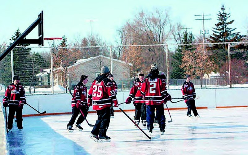 Fans were invited out to the Chevron Rink across from Virden Junior High for Skate with Oil Capitals on Sunday, March 8. Money raised is going to improvements on the outdoor rink. Photos/Karen Moser