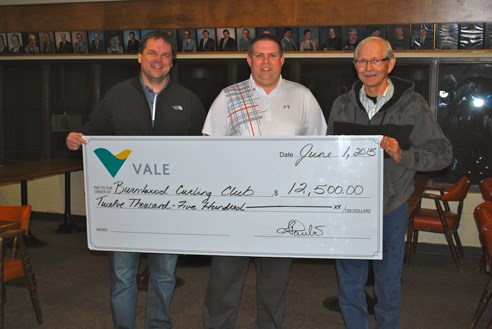 Vale curling club ice plant donation june 1 2015