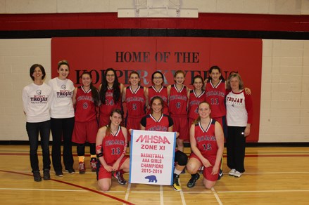R.D. Parker Collegiate’s varsity basketball teams swept the competition at the Zone 11 championships in Flin Flon March 4-5 to qualify for the provincial championships in Virden March 17-19.