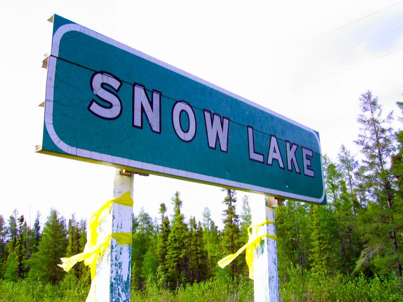 Snow Lake tied their yellow ribbons.