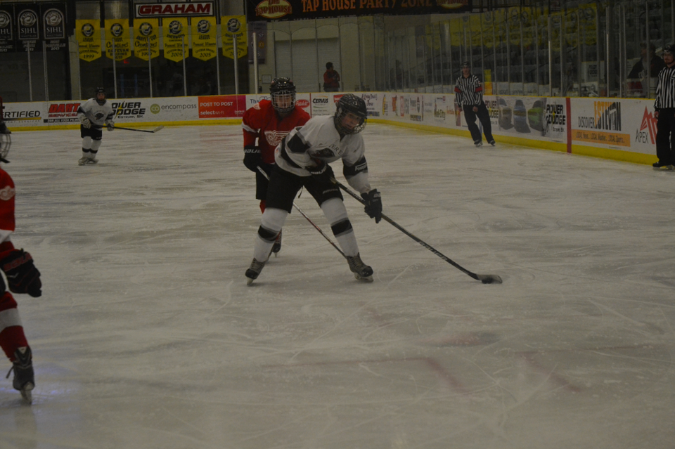 Makenna Morrison prepares to shoot in Game 2 of the Power Tech Panthers provincial series versus Wey