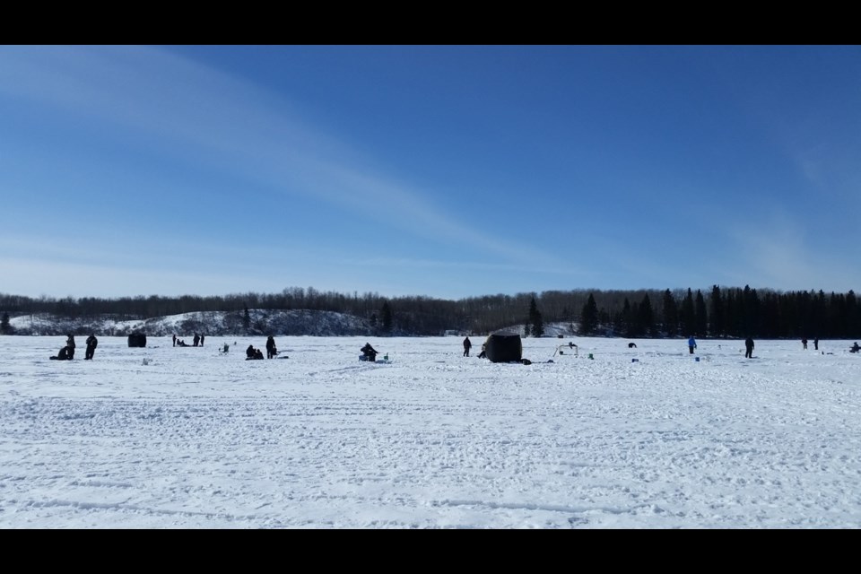 Local fishermen took advantage to do some extra fishing during a fish derby at Schutte Lake on March 12.