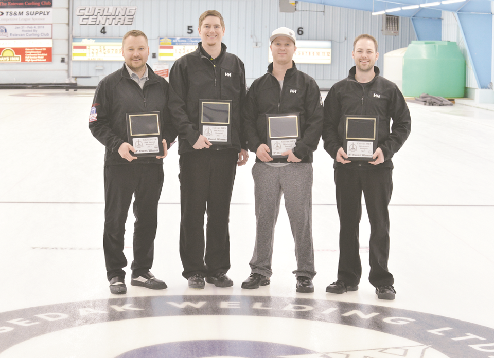 From the left, Brent Gedak, Jesse Rosengren, Justin Fieber and Evan Wild won the A final at the Este