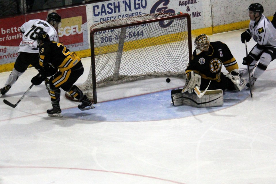 Coby Downs Game 1 Goal Bruins