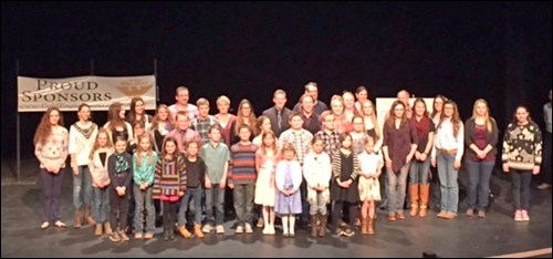 North West Regional 4-H speaking competition participants on stage at the Dekker Centre.Photos submitted