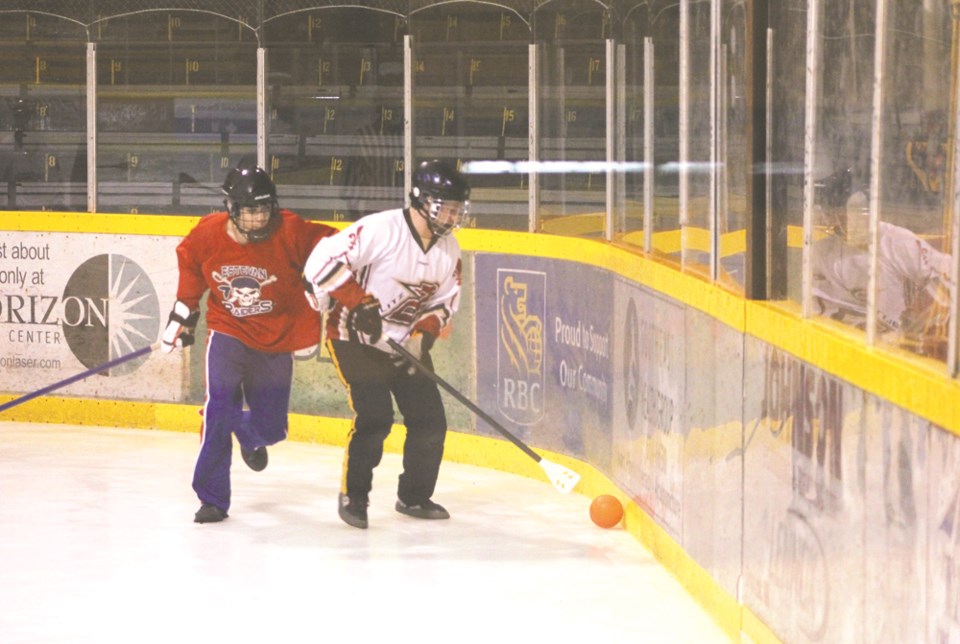 Matthew Gillingham chases down a Quebec Blitz opponent, and the ball, during one of the Estevan Murr