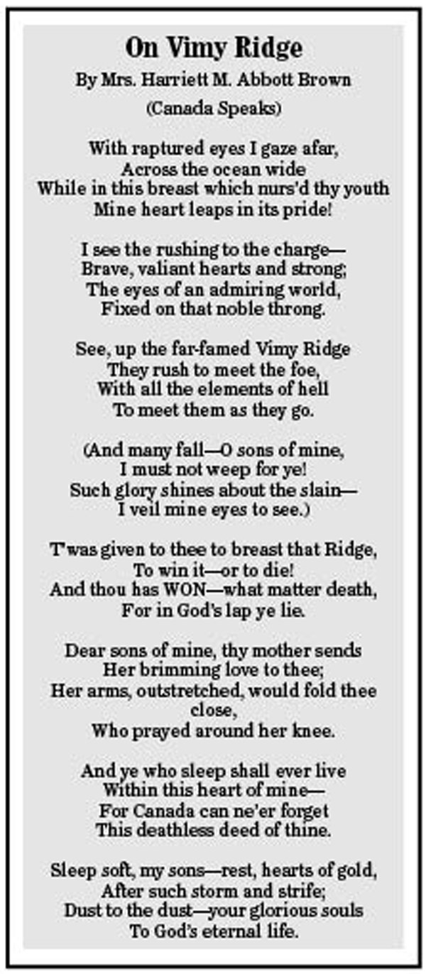 On Vimy Ridge