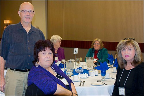Richard Lyons, Dorothy Anscombe and Elaine Taylor at a March Flin Flon luncheon in Winnipeg.
