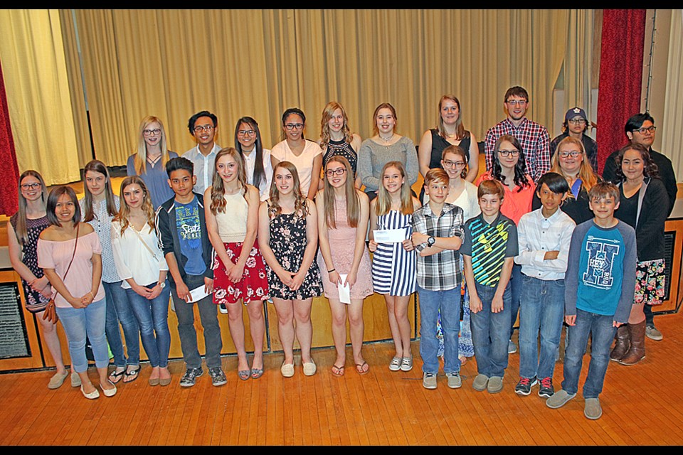 There were 45 students receiving 24 awards at the Youth Business Excellence Awards, organized by Community Futures NewSask, at the Tisdale Civic Centre May 6. Review Photo/Devan C. Tasa