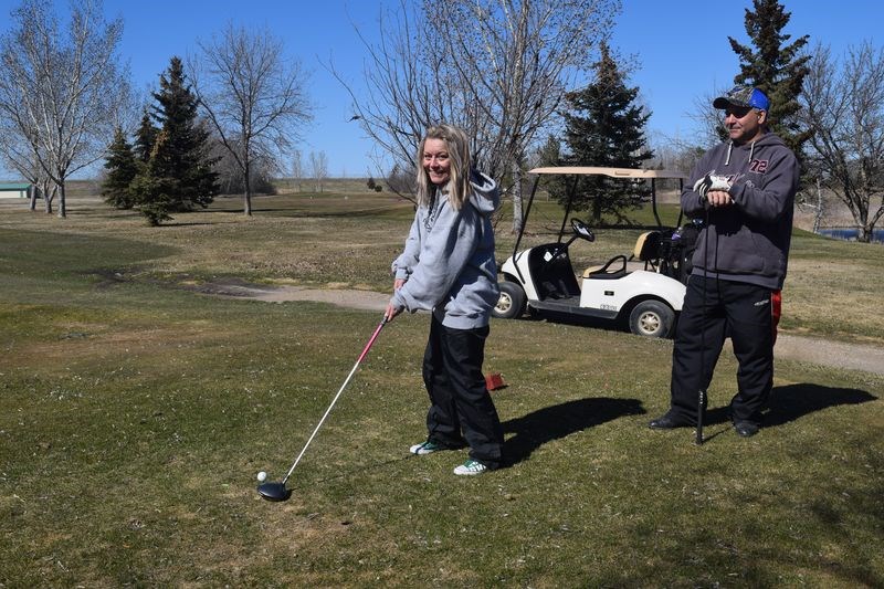 On April 27, which was almost two weeks since Riverside Golf Course in Kamsack opened for the 2017 season, Leanne Romaniuk and Allan Wonitowy were on the course, which was said to be in “great shape.” Glen Sterzer, a member of the board, and Marilyn Lachambre, who works in the clubhouse were eager to invite persons to the clubhouse for wings on Thursday nights and encouraged golfers to register to play on the men’s night which is on Tuesdays. They said the clubhouse, is fully stocked with golf equipment and apparel. Memberships are the same as last year, Sterzer added.