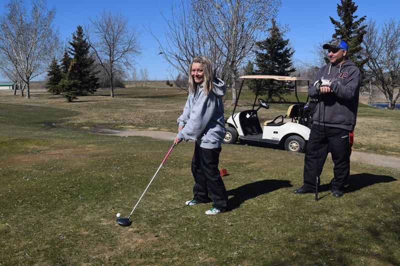 On April 27, which was almost two weeks since Riverside Golf Course in Kamsack opened for the 2017 season, Leanne Romaniuk and Allan Wonitowy were on the course, which was said to be in “great shape.” Glen Sterzer, a member of the board, and Marilyn Lachambre, who works in the clubhouse were eager to invite persons to the clubhouse for wings on Thursday nights and encouraged golfers to register to play on the men’s night which is on Tuesdays. They said the clubhouse, is fully stocked with golf equipment and apparel. Memberships are the same as last year, Sterzer added.