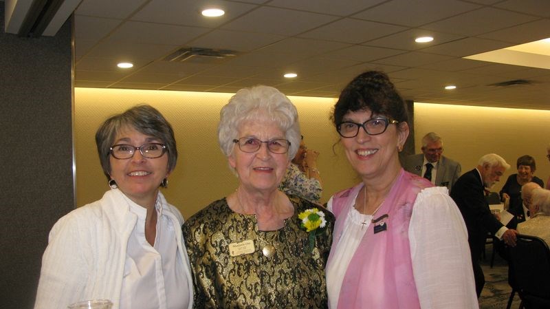 The Hiawatha chapter of the Order of the Eastern Star was represented at the Grand Chapter of Saskatchewan Order of the Eastern Star 101st session in Regina last month by, from left, Susan Bear, Marj Orr and Milena Hollett.