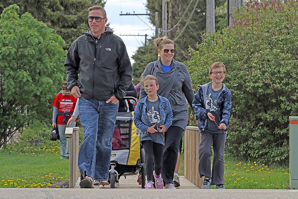 More than 75 walkers participated in the MS Walk around Melfort May 28. Review Photo/Devan C. Tasa