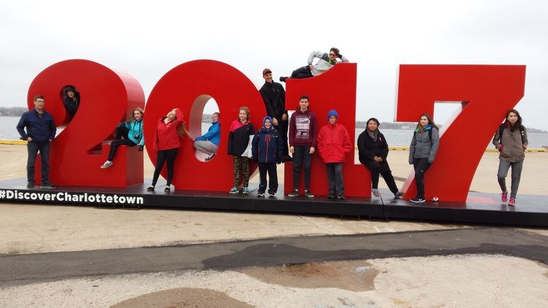 When visiting Prince Edward Island and New Brunswick over the Easter holiday, Kamsack air cadets were photographed at the two large “dates” in Charlottetown, one was 1867, which commemorates the beginning of the nation, the other, 2017, which marks the year of the country’s 150th anniversary.