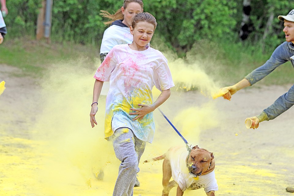 There were around 220 people participating in the Second Nipawin Rotary Colour Run at the Nipawin Regional Park June 3. Review Photo/Devan C. Tasa