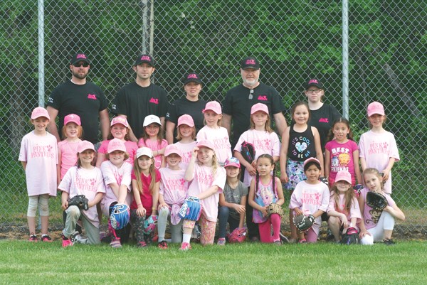 The Pink Panthers invited some friends to join them for their practice on Friday, June 2, as they played under the lights for the first time ever. Photo by Crystal Riffel.